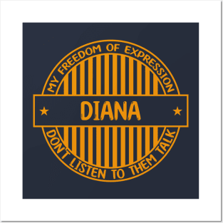 Diana - Freedom of expression badge Posters and Art